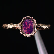 Load image into Gallery viewer, Ondine: 14k pink/purple opalescent sapphire ring