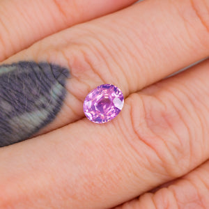 Create your own ring: 2.25ct pink/purple opalescent oval sapphire