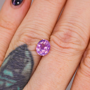 Create your own ring: 2.25ct pink/purple opalescent oval sapphire