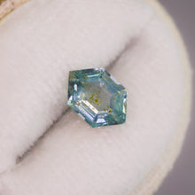Load image into Gallery viewer, Create your own ring: 1.37ct step cut hexagon teal sapphire