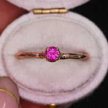 Load image into Gallery viewer, Magnolia ring petite round with one of a kind sapphires (Limited Edition)