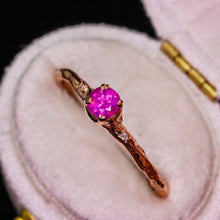 Load image into Gallery viewer, Magnolia ring petite round with one of a kind sapphires (Limited Edition)