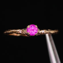 Load image into Gallery viewer, Magnolia ring petite round with one of a kind sapphires (Limited Edition)