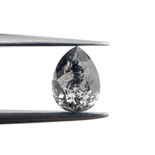 Load image into Gallery viewer, Create your own ring: 1.18ct rosecut pear salt &amp; pepper diamond