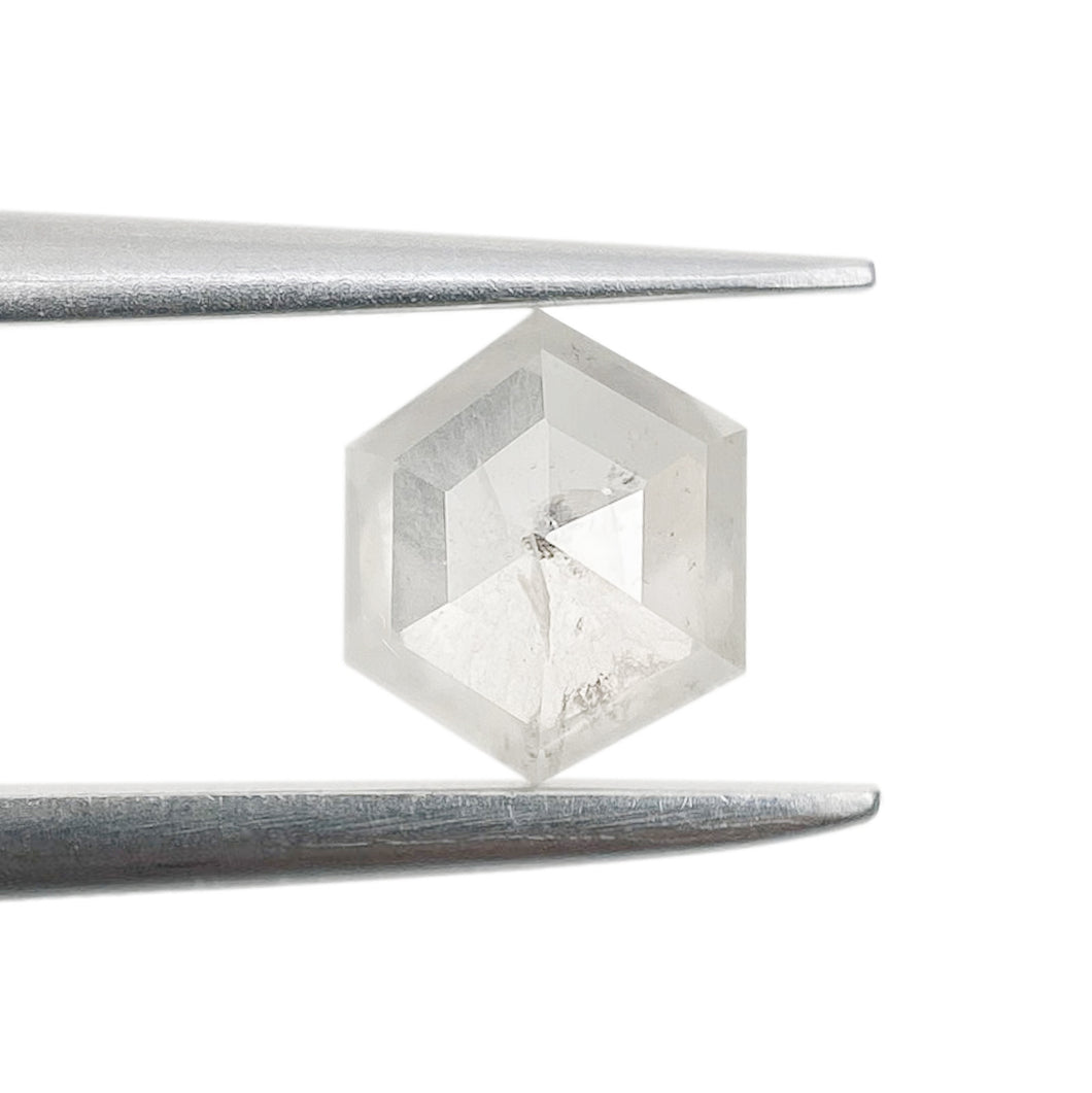 Create your own ring: 0.58ct rosecut hexagon opalescent diamond