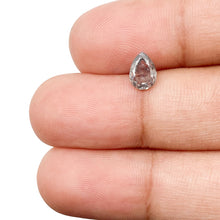 Load image into Gallery viewer, Create your own ring: 0.66ct rosecut pear salt &amp; pepper diamond