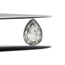 Load image into Gallery viewer, Create your own ring: 0.66ct rosecut pear salt &amp; pepper diamond