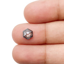 Load image into Gallery viewer, Create your own ring: 0.78ct rosecut hexagon salt &amp; pepper diamond