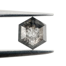 Load image into Gallery viewer, Create your own ring: 0.58ct rosecut hexagon salt &amp; pepper diamond