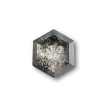 Load image into Gallery viewer, Create your own ring: 0.58ct rosecut hexagon salt &amp; pepper diamond