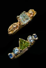 Load image into Gallery viewer, Siren Ring: 14k Starbrite pastel green Montana sapphire (ooak)