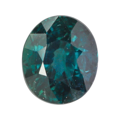 Create your own ring: 0.77ct dark teal oval sapphire