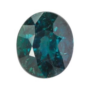 Create your own ring: 0.77ct dark teal oval sapphire