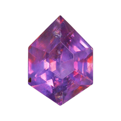 Create your own ring: 0.49ct fuscia/purple step cut hexagon sapphire