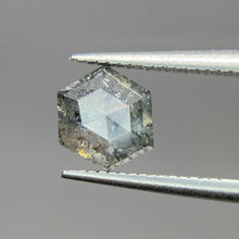 Load image into Gallery viewer, Create your own ring: 0.98ct salt &amp; pepper hexagon rosecut diamond