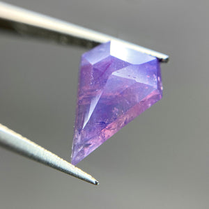 Create your own ring: 2.62ct pink/violet shield rosecut sapphire