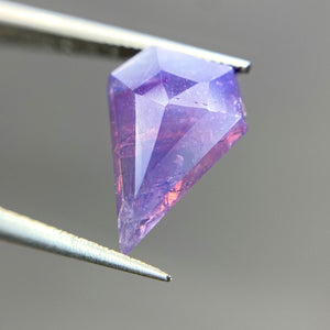Create your own ring: 2.62ct pink/violet shield rosecut sapphire