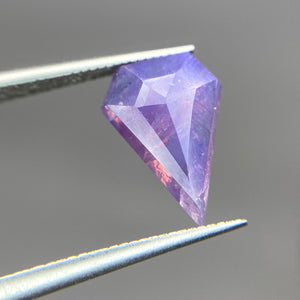 Create your own ring: 2.62ct pink/violet shield rosecut sapphire