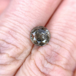 Create your own ring: 1.55ct salt & pepper round brilliant diamond