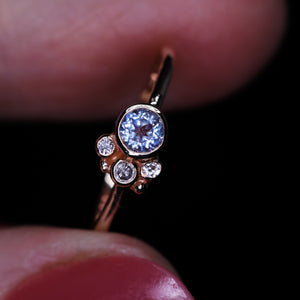 Flora ring: 14K gold with lab alexandrite (made to order)