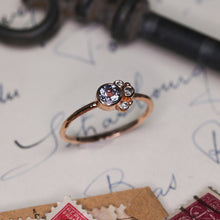 Load image into Gallery viewer, Flora ring: 14K gold with lab alexandrite (made to order)