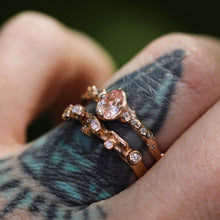 Load image into Gallery viewer, Dahlia ring: 14K lab pink sapphire &amp; diamond ring