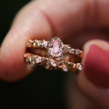 Load image into Gallery viewer, Dahlia ring: 14K lab pink sapphire &amp; diamond ring