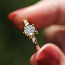 Load image into Gallery viewer, Ophelia ring: 14K gold, moissanite &amp; diamond ring