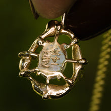 Load image into Gallery viewer, The Wildflower: 14K gold, Australian opal and diamond pendant