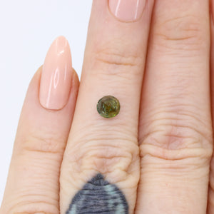 Create your own ring: 0.87ct rosecut green round sapphire