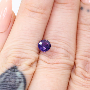 Create your own ring: 1.08ct deep purple round sapphire