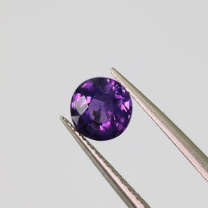 Create your own ring: 1.08ct deep purple round sapphire