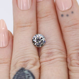 Create your own ring: 1.95ct light grey moissanite