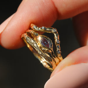 Galadrielle ring in 14k gold (with 12 gemstone options)
