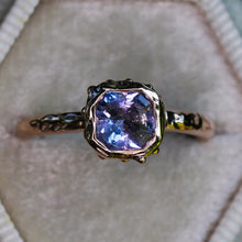 Load image into Gallery viewer, Inflorescence ring: lavender Montana sapphire in 14K rose gold