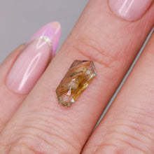 Load image into Gallery viewer, Create your own ring: 2.11ct geometric rosecut Rapunzel-esque sapphire