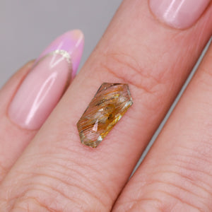 Create your own ring: 2.11ct geometric rosecut Rapunzel-esque sapphire