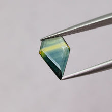 Load image into Gallery viewer, Create your own ring: 1.25ct geometric tablet-shield blue/yellow sapphire