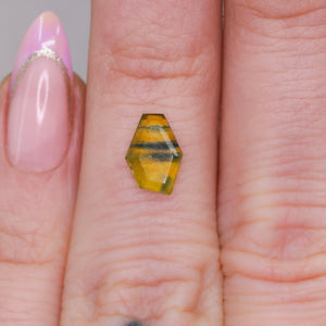 Create your own ring: 1.52ct rosecut geometric yellow/blue sapphire