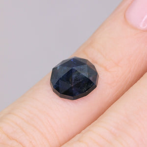 Create your own ring: 4.30ct round rosecut midnight-blue sapphire