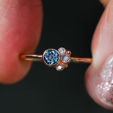 Load image into Gallery viewer, Flora ring: 14K gold with lab alexandrite (made to order)