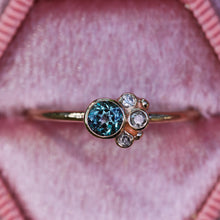 Load image into Gallery viewer, Flora ring: 14K gold with lab alexandrite (made to order)
