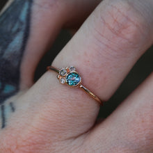 Load image into Gallery viewer, Flora ring: 14K gold with lab alexandrite (made to order)