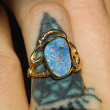 Load image into Gallery viewer, Selkie Crown: 14k gold and Australian opal ring