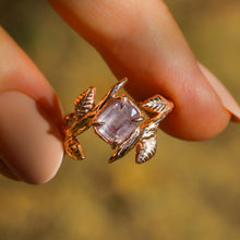 Load image into Gallery viewer, Wild Prairie Rose: 14k rose gold and pink sapphire ring