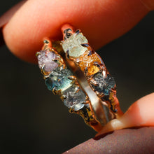 Load image into Gallery viewer, &quot;Rune&quot;: 14k raw Montana sapphire ring (made to order)