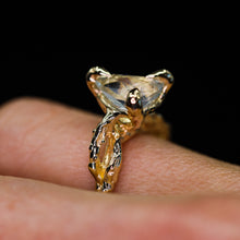 Load image into Gallery viewer, Fraser &quot;of the forest people&quot;: 14k aquamarine vine ring