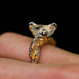 Fraser "of the forest people": 14k aquamarine vine ring