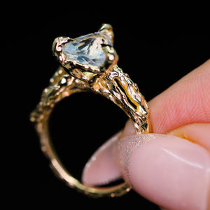 Fraser "of the forest people": 14k aquamarine vine ring