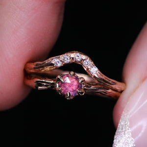 Rowan ring: 14K rose gold & purple Umba sapphire (ooak)